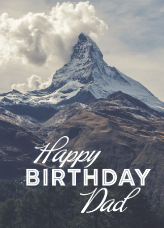 mountain scene dad birthday card